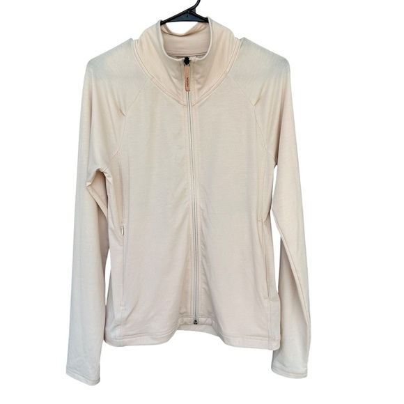 Indyeva Asciutta Long Sleeve Zip Up Jacket - Women's Size Medium - Beige / Cream - Picture 5 of 9
